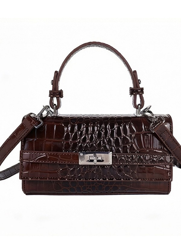 Texturas de alta calidad de moda de cocodrilo Kelly bolso de mano pequeño bolso cuadrado para mujeres nuevas ventas calientes de moda de lujo ligero mochila
