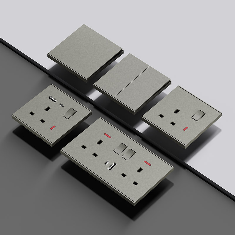 Hong Kong and Macao version 13A British socket with USB fast charge type-c British standard square foot three-hole 86 panel Hong Kong and Macao version 13A British socket with USB fast charge type-c British standard square foot three-hole 86 panel