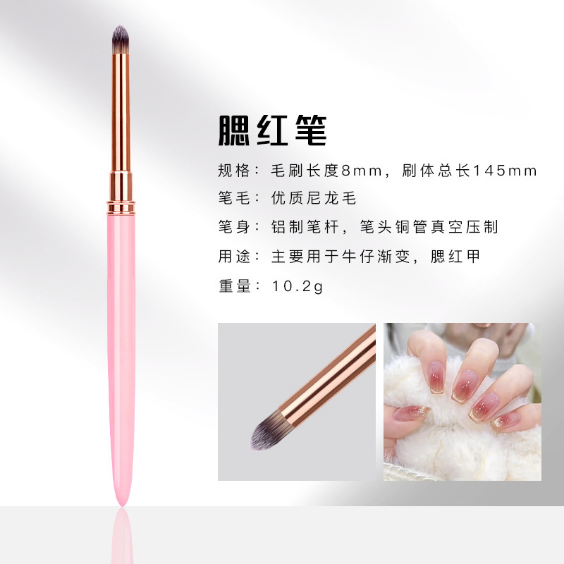 Juego de bolígrafos de uñas rosas transfronterizas 10 varillas de metal para dibujar líneas de dibujo de flores, fábrica de bolígrafos de uñas de barrido pintados