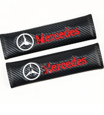 carbon fiber shoulder pad leather | Seat belt shoulder pad - mercedes-benz-carbon-fiber-pair-246cm