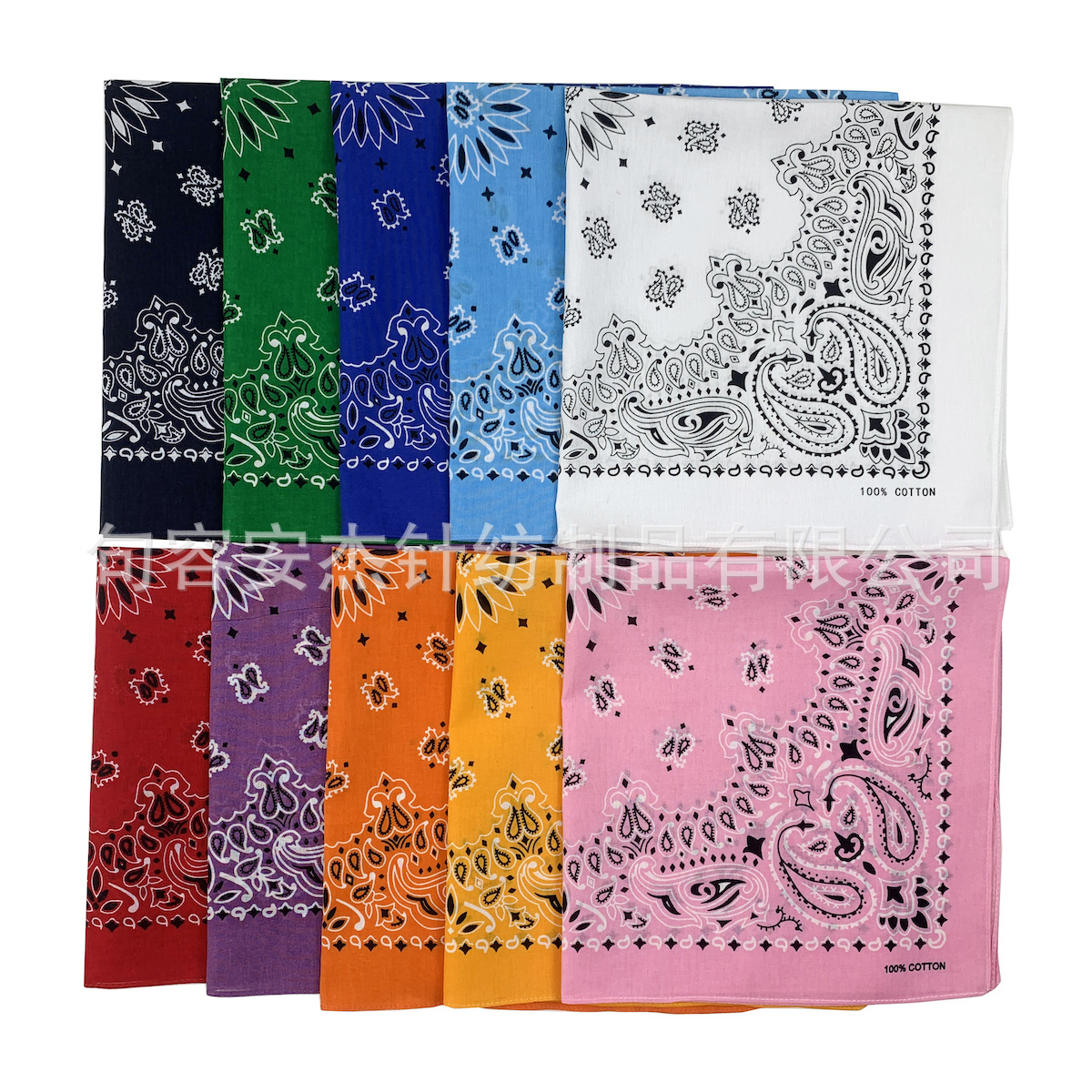 Cotton cotton 28G double cashew flower Paisley multifunctional sports scarf hip hop street dance outdoor square scarf