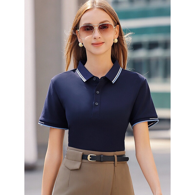 Summer Men's and Women's Short-Sleeved Polo Shirts with Lapels, Customized Work Clothes for Furniture and Appliance Sales Personnel, T-Shirts with Printed Logo