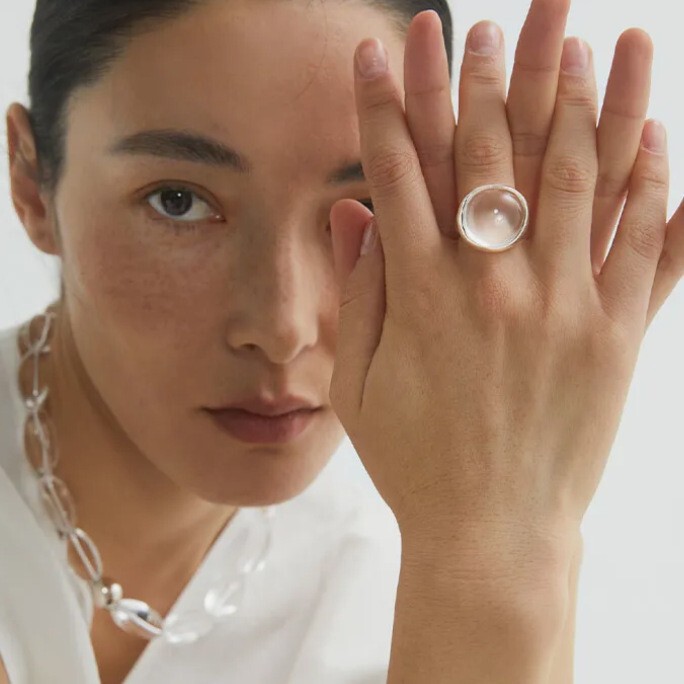 Spring and Summer New White Crystal Ring Women's Square Tail Ring Niche Design Index Finger Ring Accessible Luxury High-End Ring Bracelet Spring and Summer New White Crystal Ring Women's Square Tail Ring Niche Design Index Finger Ring Accessible Luxury High-End Ring Bracelet