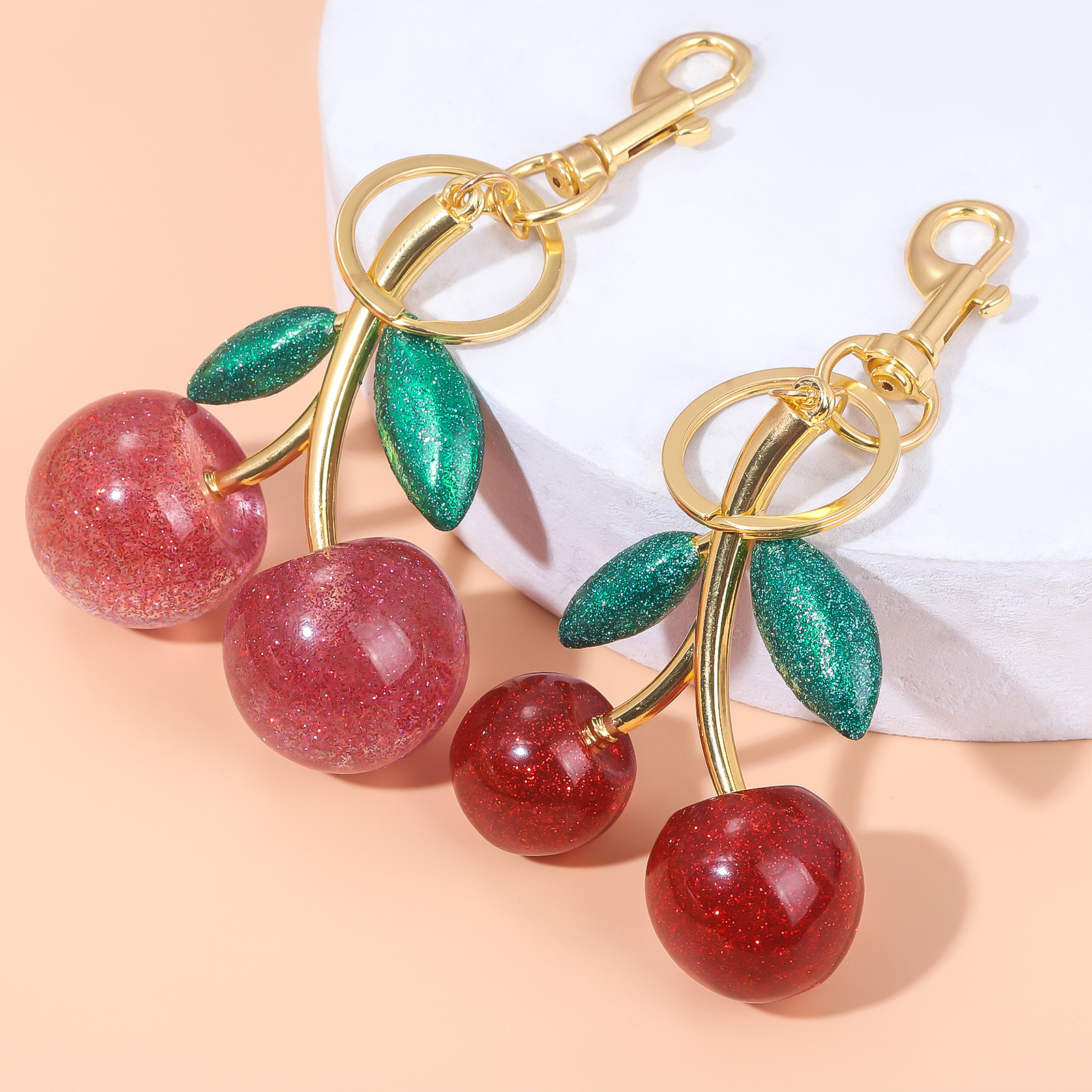 64g Weight Bag Pendant, Keychain Classification 1 Piece Quantity Holiday, Banquet, Travel Occasion Plastic, Resin Material Christmas Festival Cherry Pattern Fruit/Food, Plating Design Elegant, Hip-Hop, Simple Style Style 1 Piece Elegant Hip-Hop Simple Style Cherry Plastic Resin Fruit/Food Plating Christmas Bag Pendant Keychain 41
