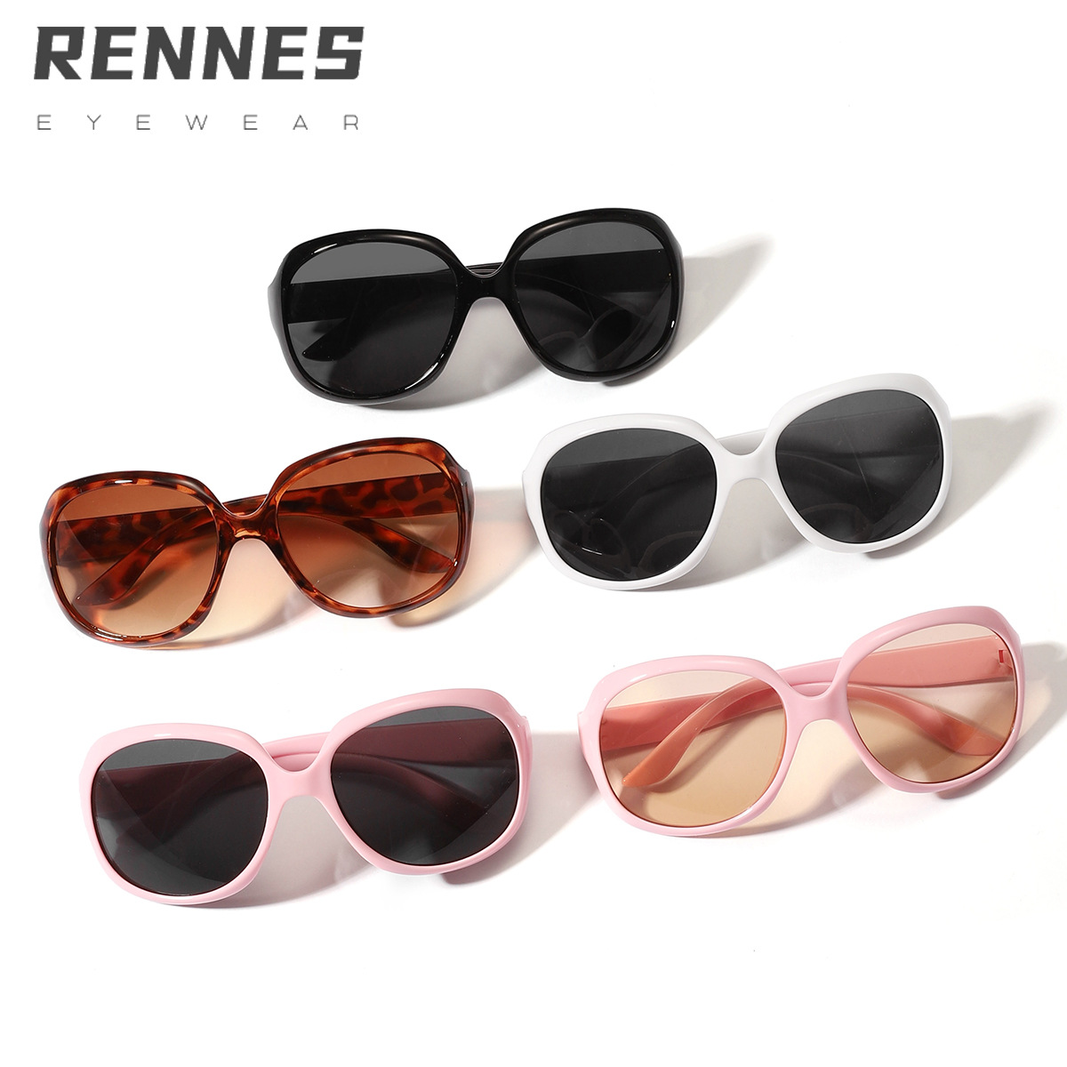 Nuevo marco generoso en forma de envoltura para niños moda de personalidad de moda todo partido gafas de sol a prueba de rayos UV UV400