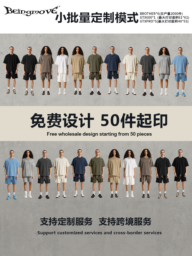 2025 verano comercio exterior transfronterizo pequeño cuello camiseta suelta camiseta en blanco de color sólido marca de moda T-shirt de manga corta moda masculina