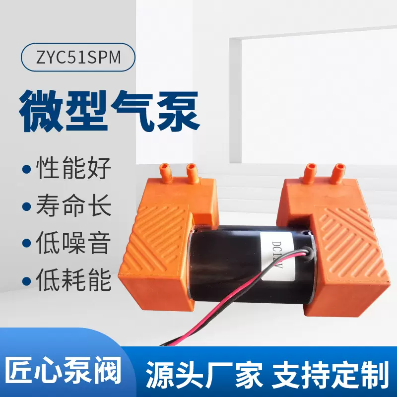 微型气泵直流12V24V交流110V220V包装医院设备双头泵隔膜真空泵