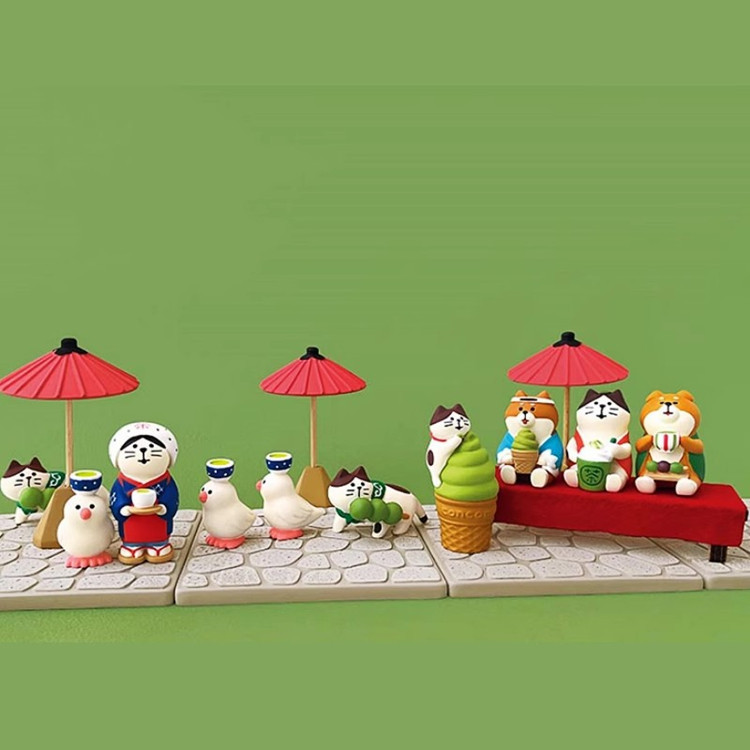 Japanese-style matcha series home cat resin cute car desktop diy small ornaments gift miniature shooting field Japanese-style matcha series home cat resin cute car desktop diy small ornaments gift miniature shooting field