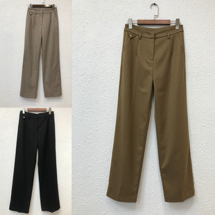 Special Offer Autumn and Winter Wu Enemy Show thin large long legs Joker Loose High Waist Straight Leg Pants Wide Leg Pants Women
