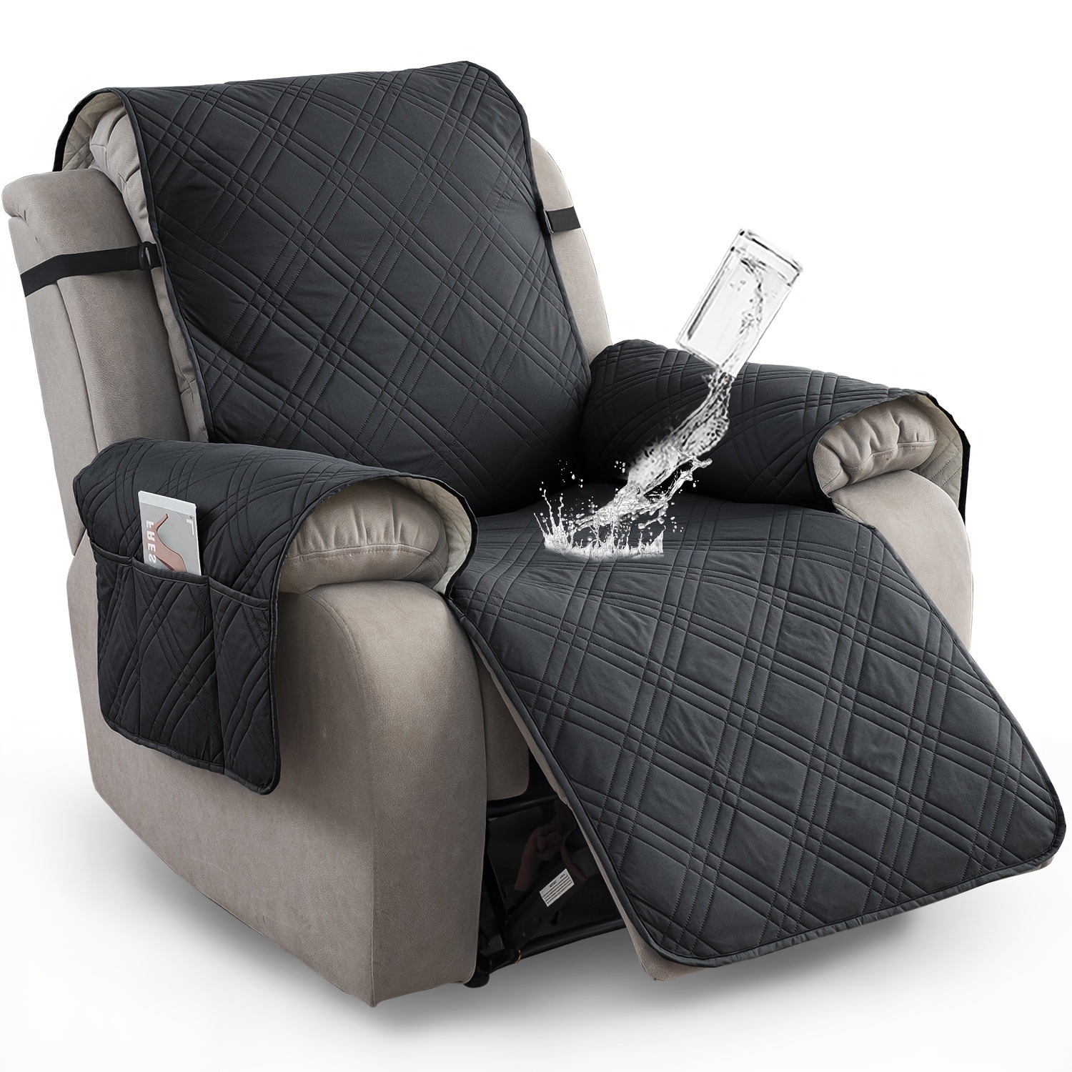 1pc Reclinable impermeable cubierta de silla no deslizante reclinable transfronterizo