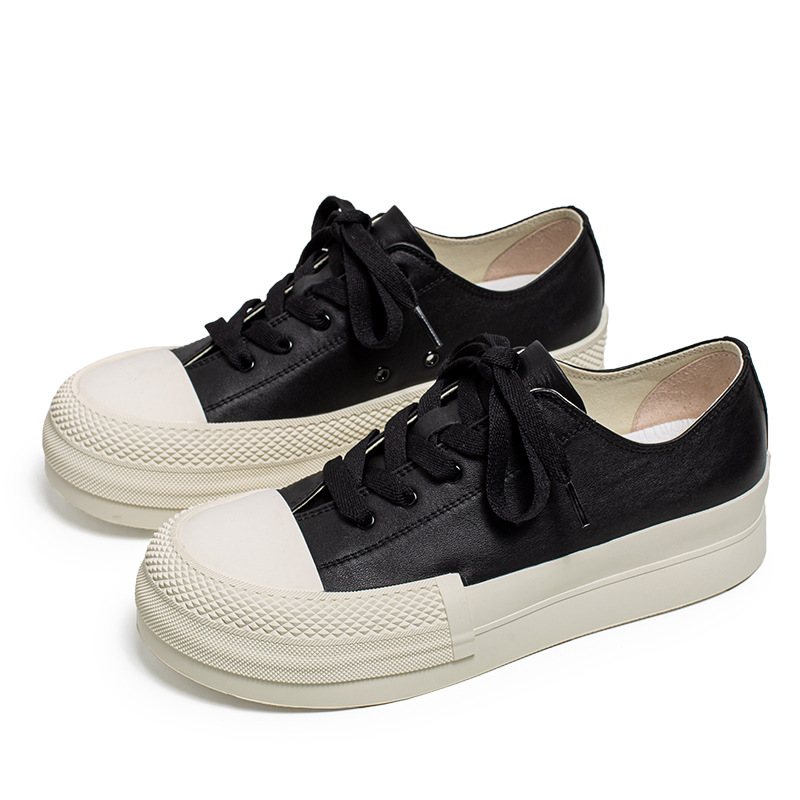 3172 Big Head für Herren 2024 Frühjahr Neues Echtleder Dicke Sohle Lässiger Promi Gleicher Akademie-Stil Klein und beliebt_voghion.com