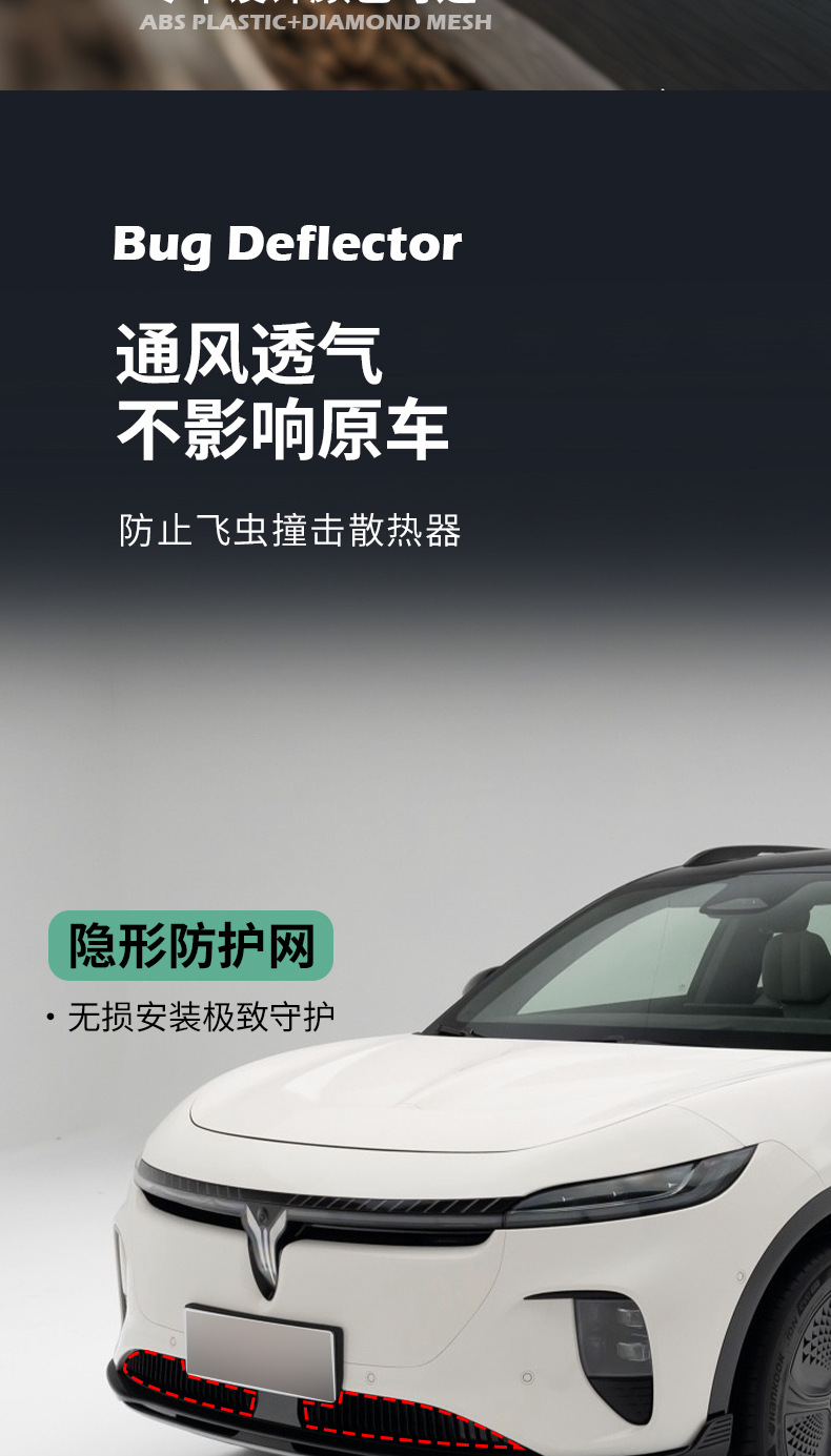 Suitable for 24 models of Lantu Zhiyin, insect-proof grille, radiator protection net, dust-proof net, debris-proof modification, no disassembly required