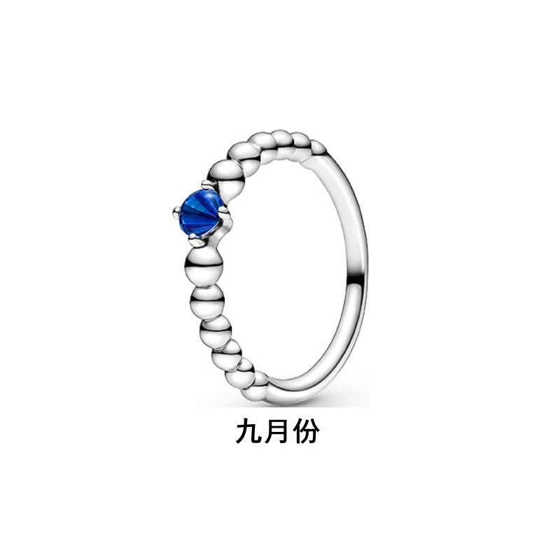 Panjia Duola Silberbeschichteter Ring Mit Geburtsstein Dezember_voghion.com