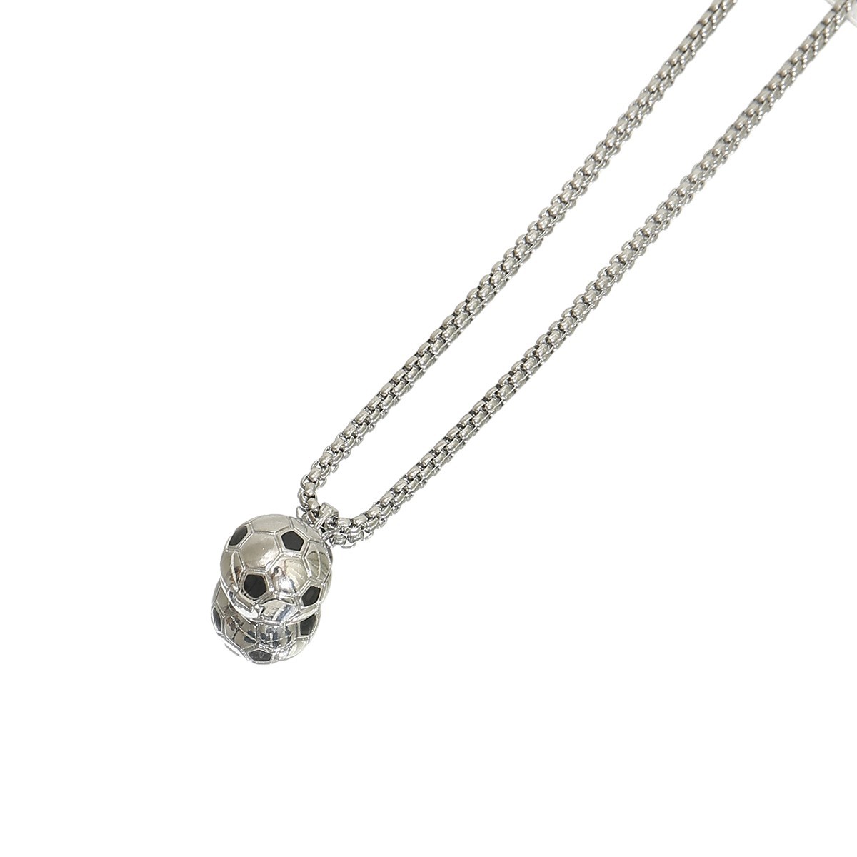 Voetbal 3d hanger ketting van titanium staal voor heren dames_voghion.com