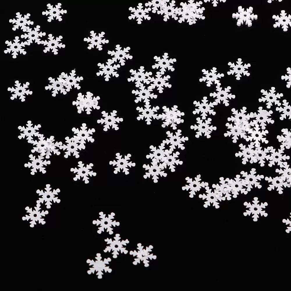 圣诞场景布局雪花片亮片塑料片室内场景布置仿真雪花手工DIY装饰