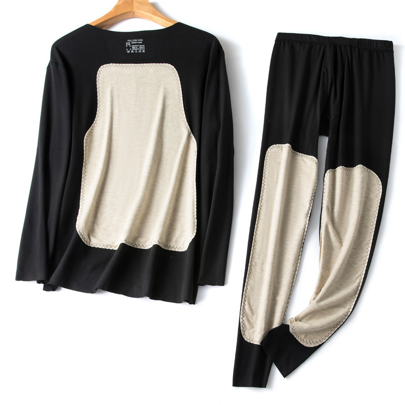 New men's base plus patch warm suit velvet seamless hot autumn clothes autumn pants knee waist belly underwear wholesale New men's base plus patch warm suit velvet seamless hot autumn clothes autumn pants knee waist belly underwear wholesale