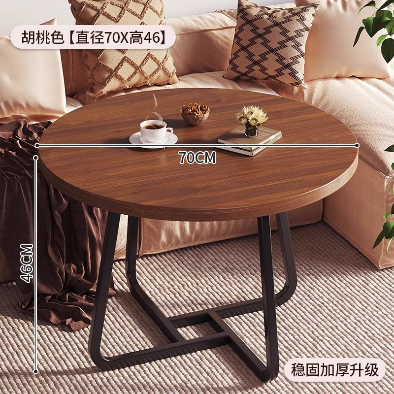 [원형 테이블 플랫 스타일] 월넛 컬러#직경 70cm 높이 46CM