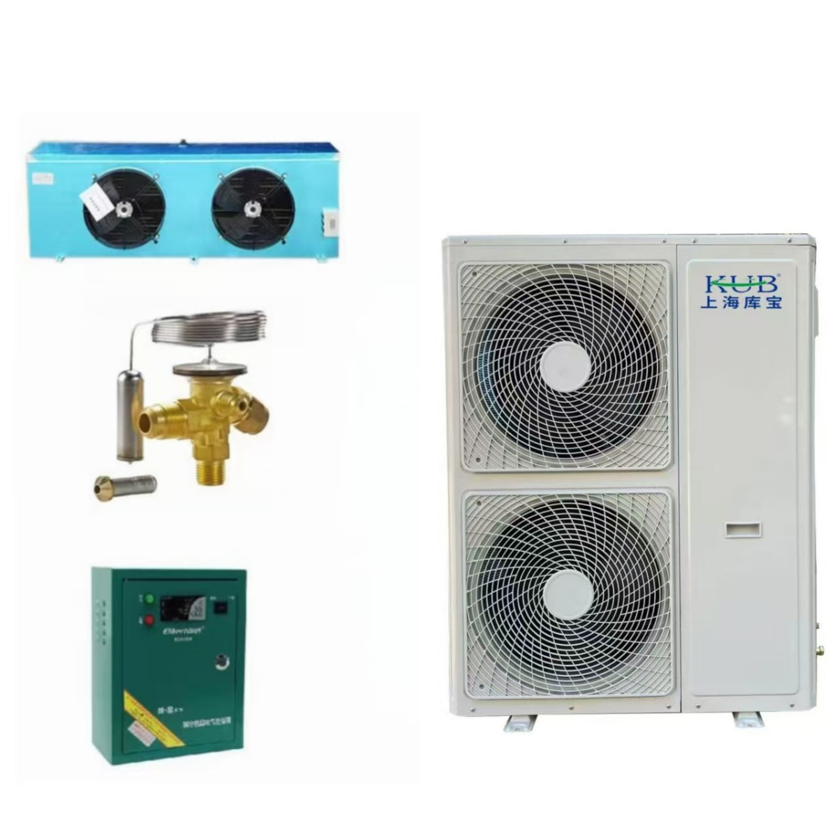 50m³风冷式食品冷冻库制冷设备-18℃冷库机组膨胀阀冷风机控制箱