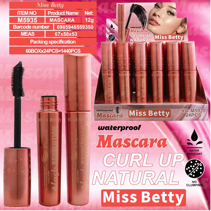 MissBetty nuevo producto de comercio exterior transfronterizo denso curvilineo impermeable mascara delineador de ojos mascara crema