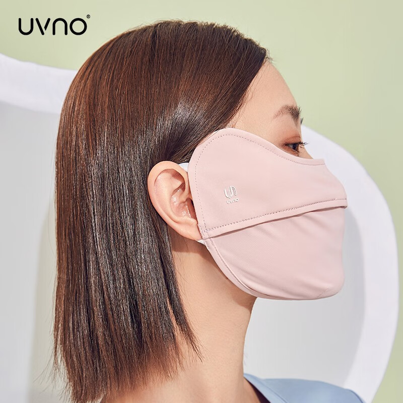 Máscara de protección solar de seda helada KK&uvno para mujer, anti-UV, máscara facial completa fina para verano, transpirable con efecto 3D estéreo
