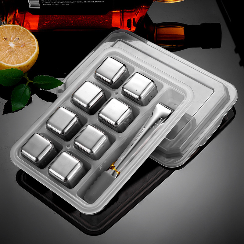 304 stainless steel ice particles quick-frozen beer whiskey wine bar household ice wine circulating ice cube suit