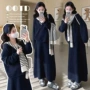 条纹新款孕妇秋冬半身裙