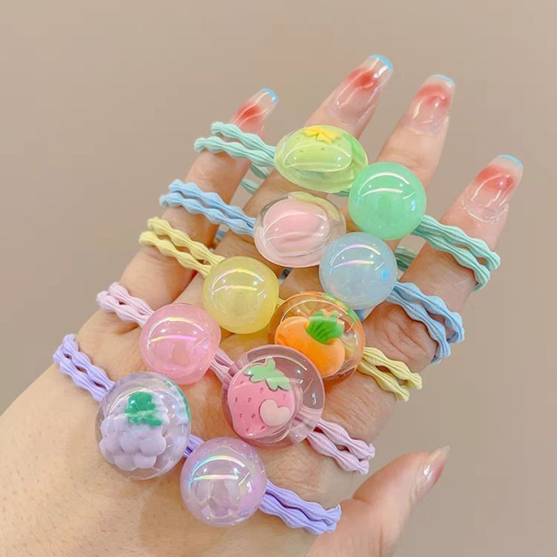 ドーパミンヘッドバンド、髪を傷つけないカラフルな子供用ゴムバンド、かわいいフルーツヘアバンド、高弾性ヘアロープヘッドバンド|undefined