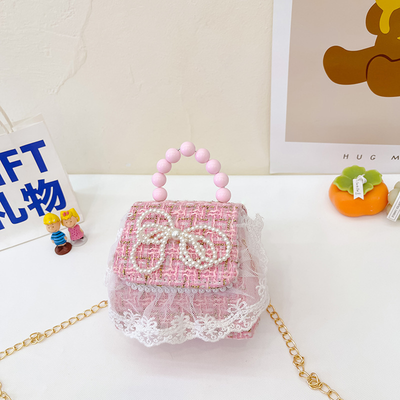 Estilo coreano princesa bolsa de mensajero mini bebé estilo occidental Chanel estilo cadena bolsa pequeña bolsa cuadrada conejito de dibujos animados bolsa de hombro