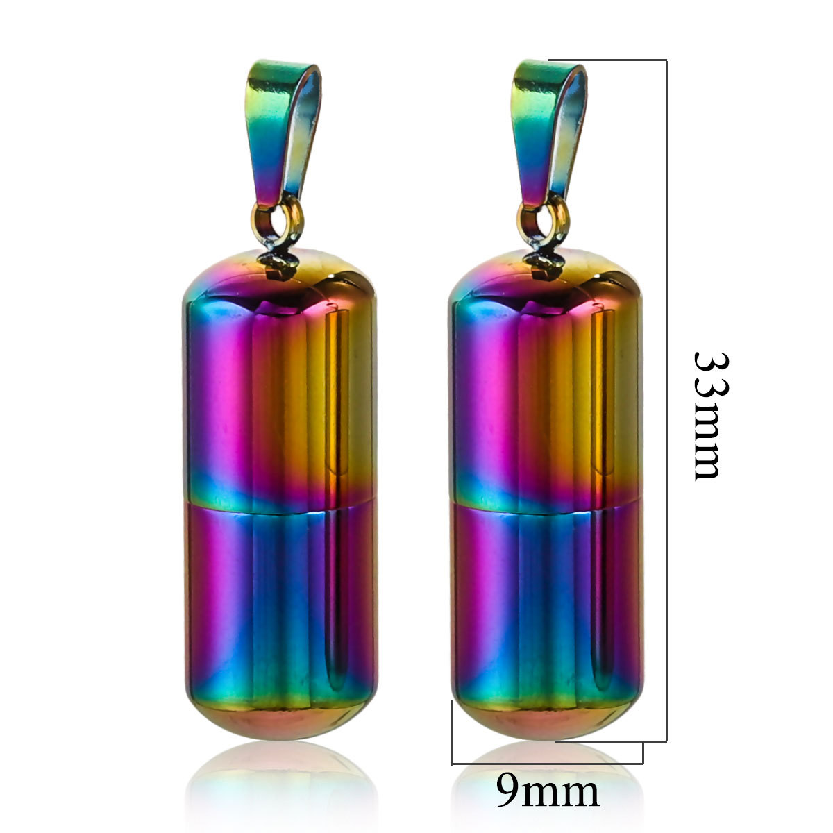 Europa y los Estados Unidos torcen las píldoras de acero de titanio perfumes colgante cápsula de acero inoxidable artículos de carta de amor llaveras de cenizas joyerías DIY