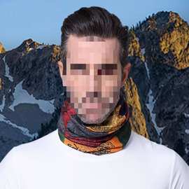 夏季多功能魔术头巾 百变高弹防晒无缝面 罩面巾 骑行围脖呼吸E18