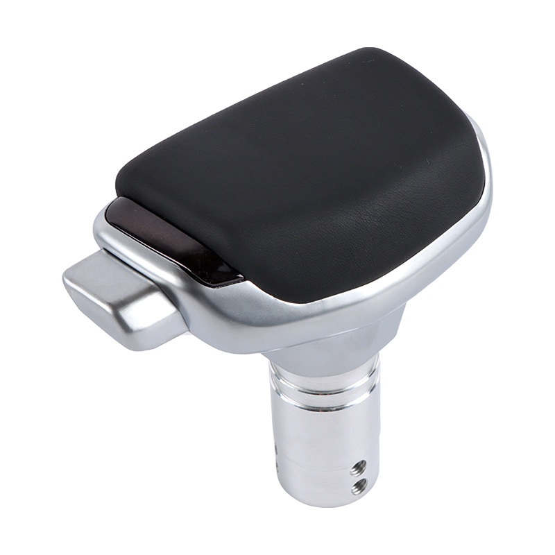 Car modified leather gear head yacht type gear head button type shift lever aluminum alloy wave stick wood grain carbon fiber grain