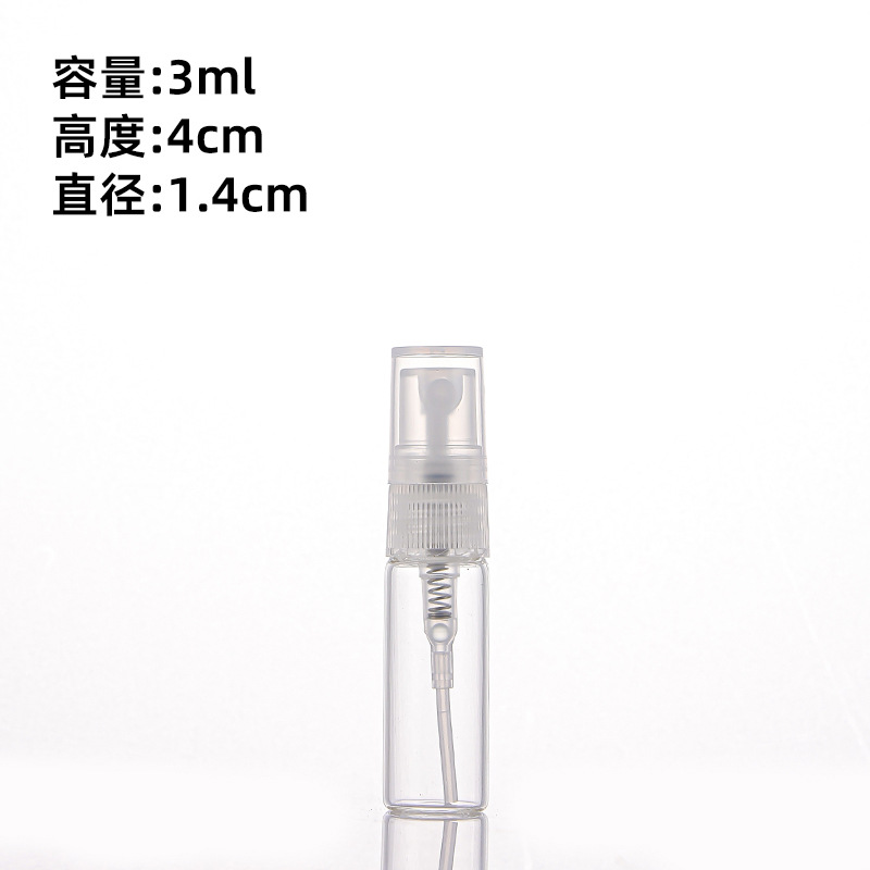 3ml transparent plastic half-hood pump head; transparent; glass