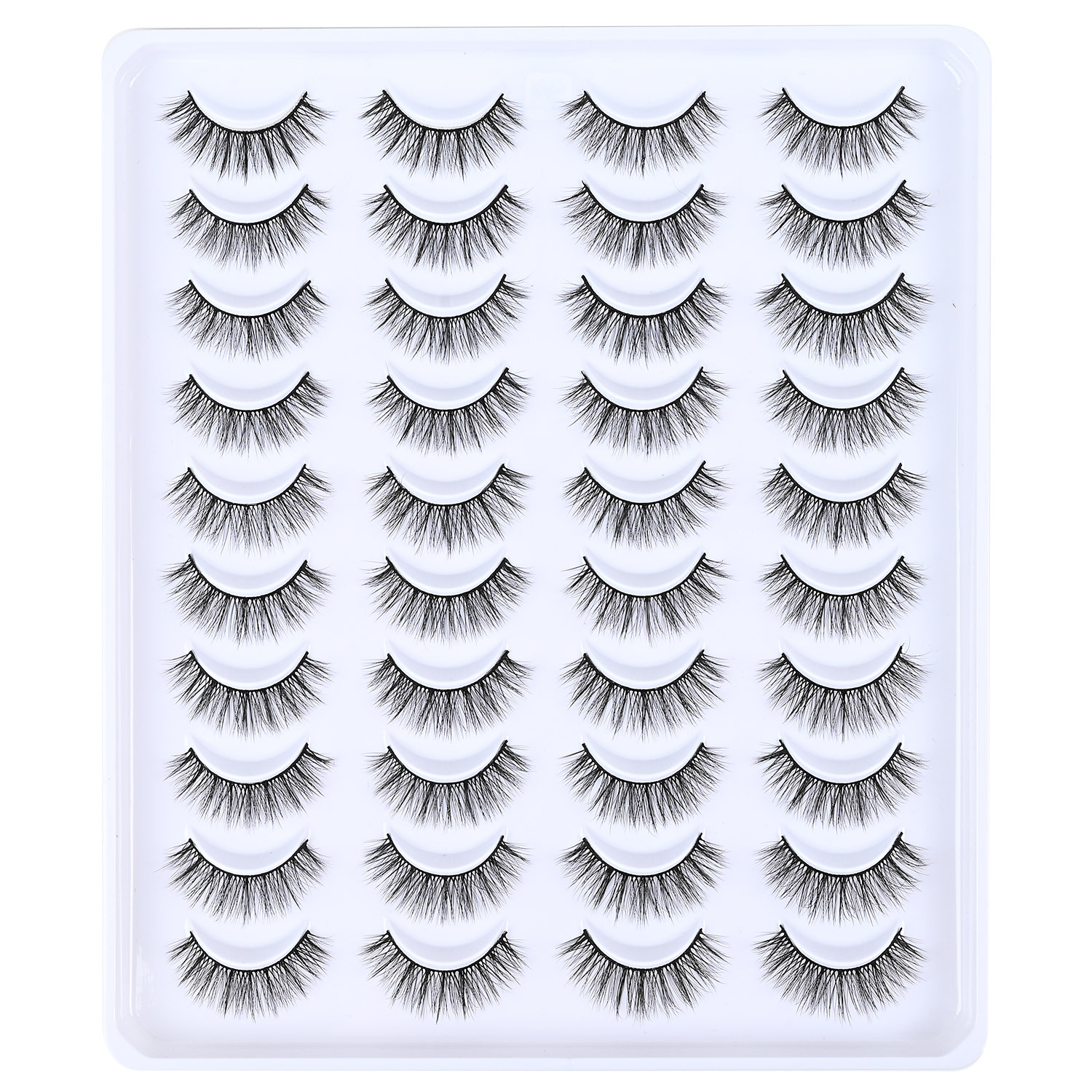 Gran capacidad de comercio exterior de Europa y los Estados Unidos una sola pieza de pestañas falsas tridimensionales curvas naturales cortas auto-injerto a pestañas peludas