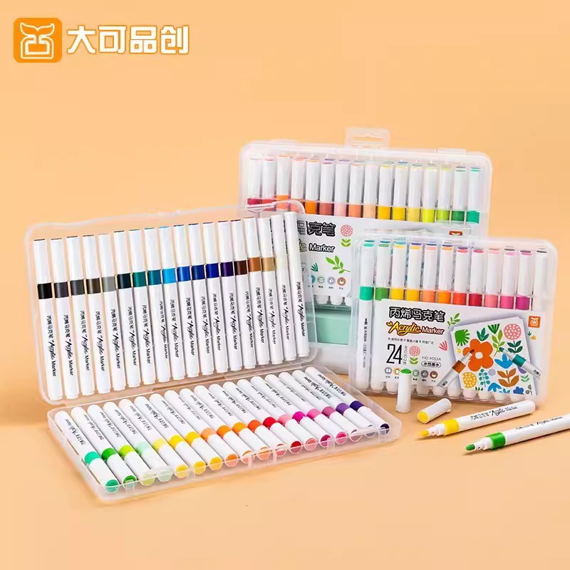 Acrílico marcador traje lavable color pluma niños pintura suministros arte diario graffiti apilable color pluma