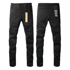 外贸Men jean ksubi牛仔裤男修身小脚潮牌破洞补丁TEMU牛仔裤3004