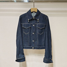 深圳南油2026春女装XSJ1W13C翻领单排扣牛仔短外套上衣S260034