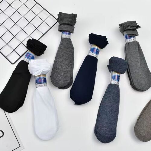 Zhuji men's summer thin silk stockings, business absorbent and breathable men's mid-calf socks, ice silk long anti-odor anti-sweat