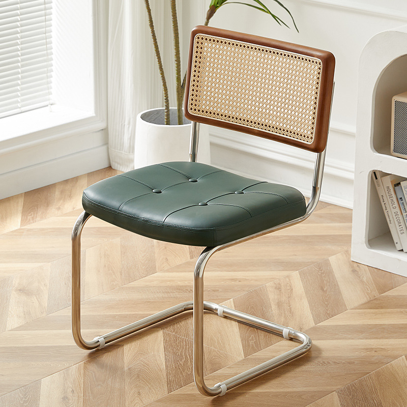 매트 슈퍼 파이버 다크그린 + 월넛 등받이