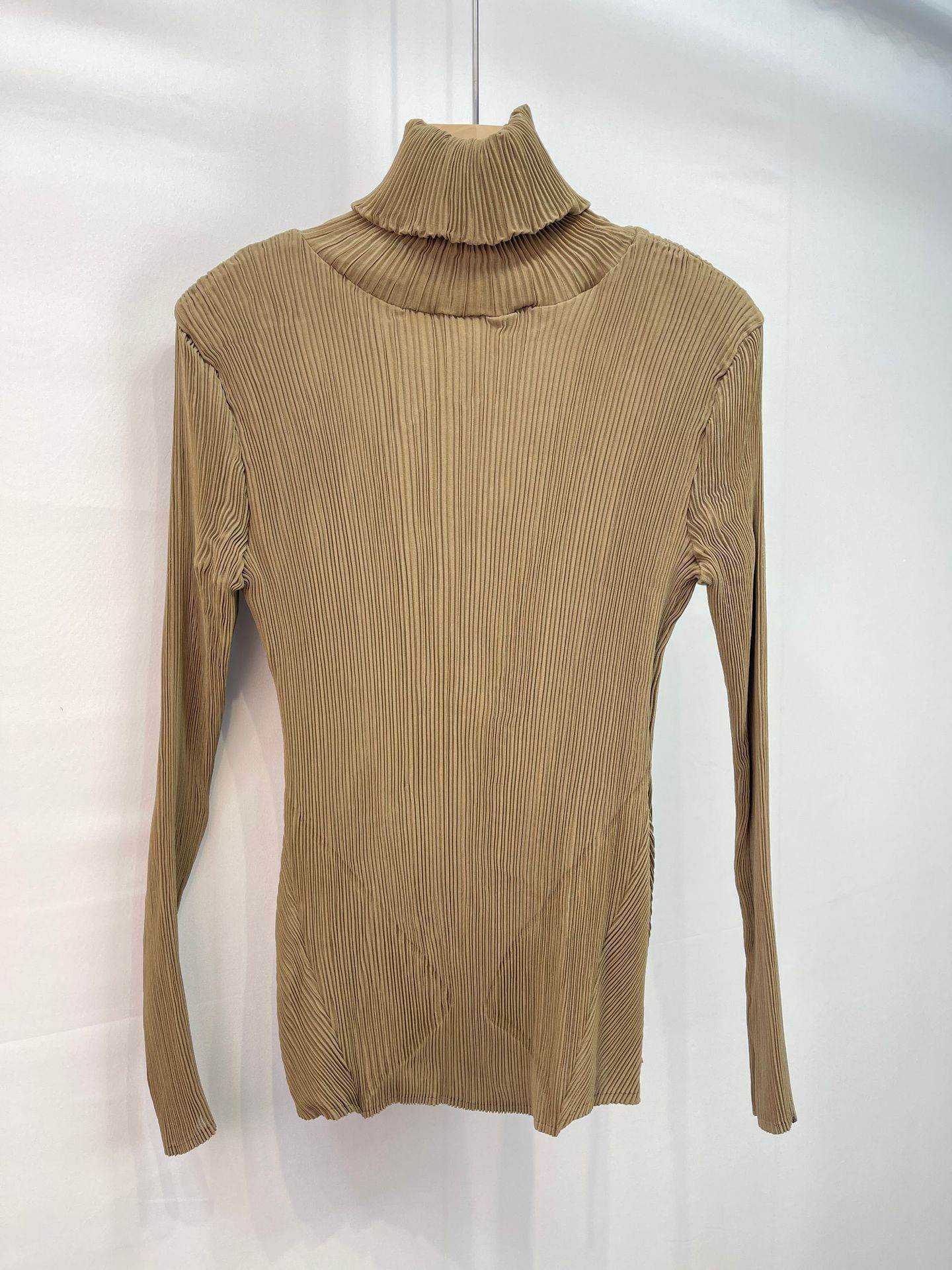 2025秋冬新作 プリーツニット タートルネック 無地 万能 おしゃれ 着痩せ インナー 快適トップス レディース