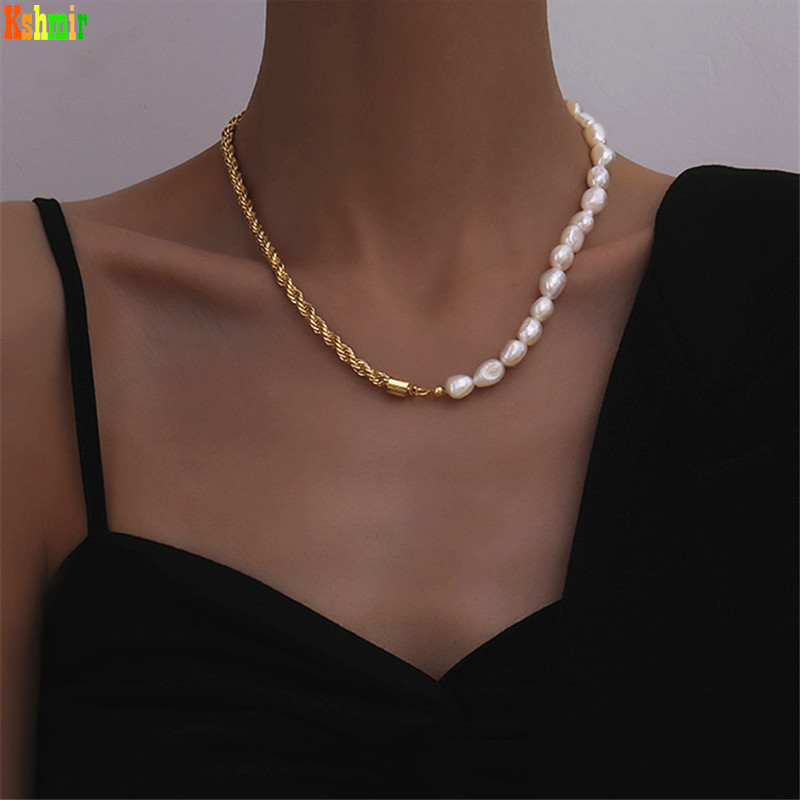 25g Weight Bracelets, Necklace Classification 1 Piece Quantity Date, Tea Party Occasion Imitation Pearl, Metal Material Geometric Pattern Women's Gender Plating Design Basic, Modern Style, Classic Style Style Basic Modern Style Classic Style Geometric Imitation Pearl Metal Plating Women's Bracelets Necklace 3