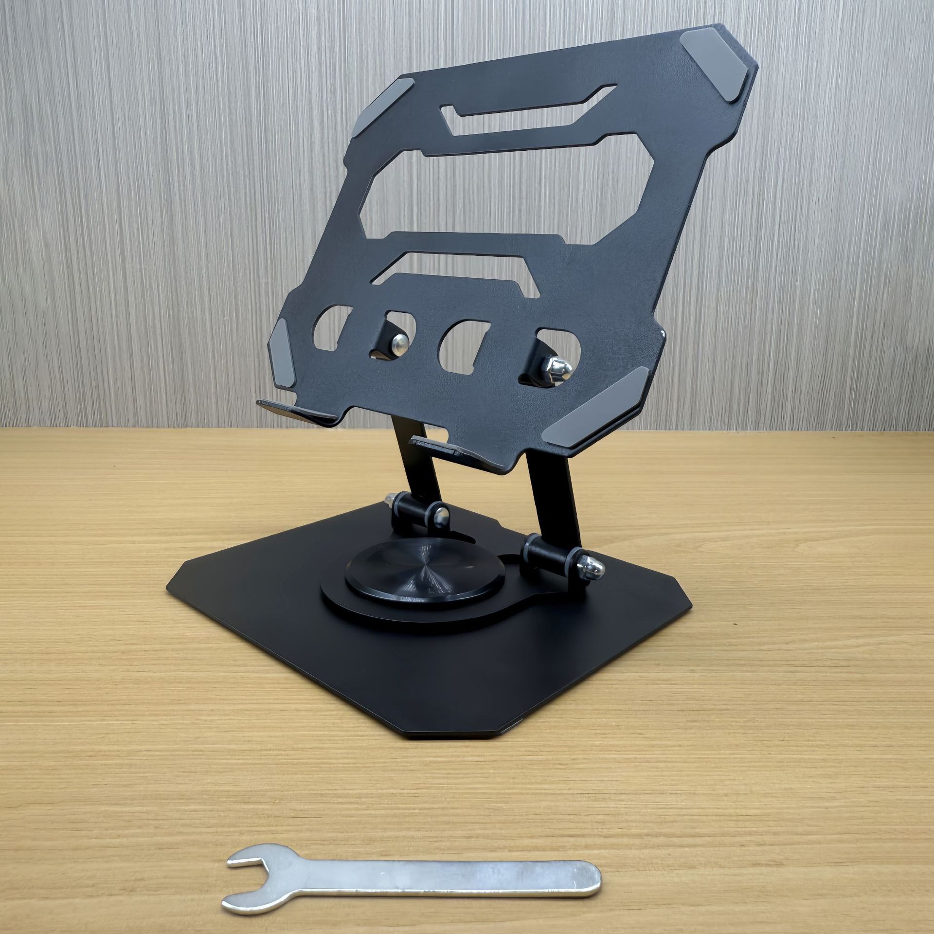 Popular carbon steel 360-degree rotating mobile phone holder desktop metal portable storage foldable lazy broadcast live streaming holder