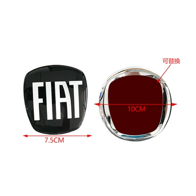 Bumper Grille Badge Modified – Car logo - fiat-black-75cm