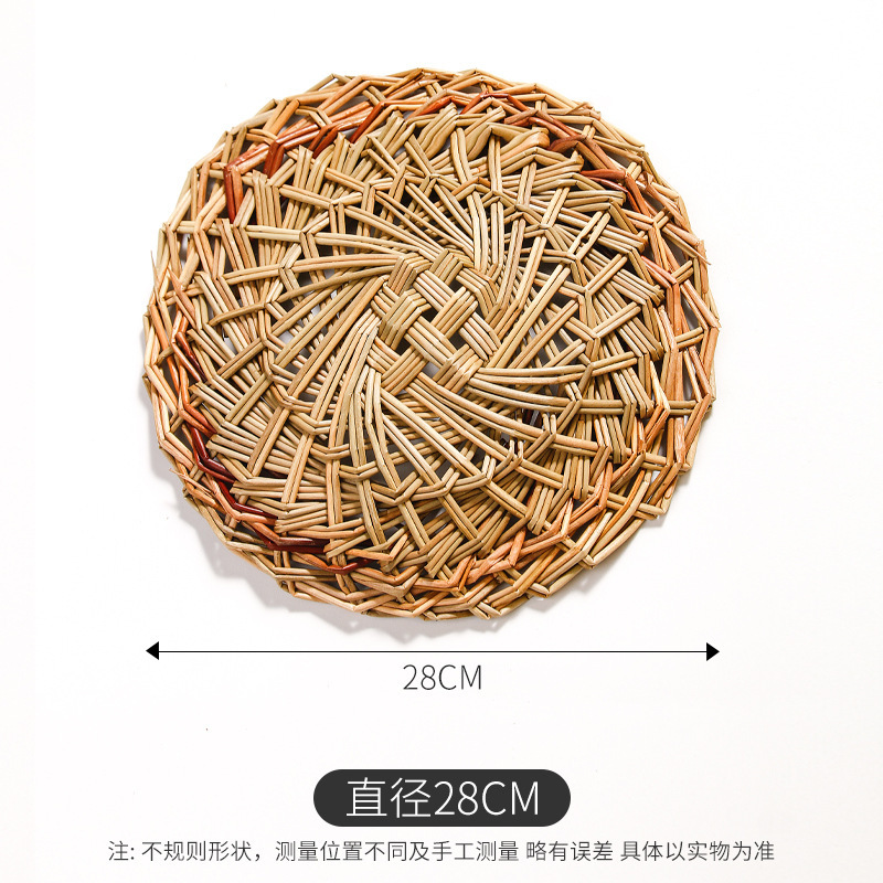 Al por mayor bolos al vapor almohadilla de aguja de pino almohadilla de hierba redonda tejida a mano cabeza de bolos al vapor cojín de jaula pequeña cojín de bolos de paleta