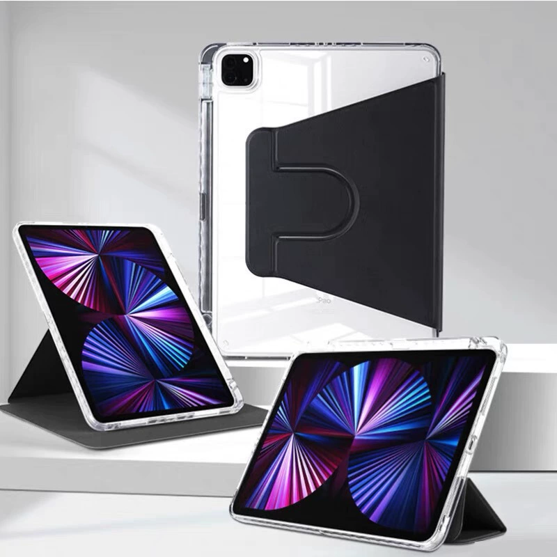 Защитный чехол для iPad Air 6 5 нового поколения 10.9 из акрила 789 с поворотом PRO11 со слотом под стилус 9.7 твердое корпусное изделие