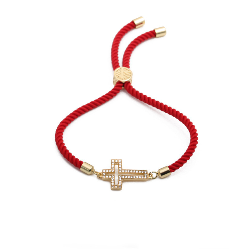 Fashion Micro-inlaid Zircon Cross Bracelet display picture 2