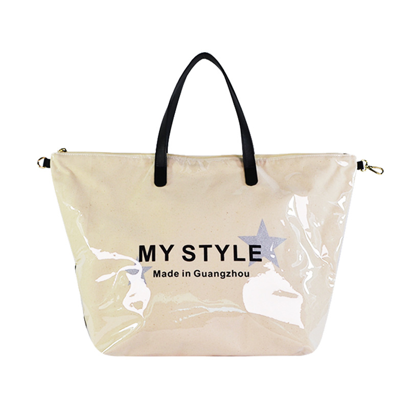 立体覆膜帆布托特包定制印图logo 大容量环保手提购物袋sedex验厂