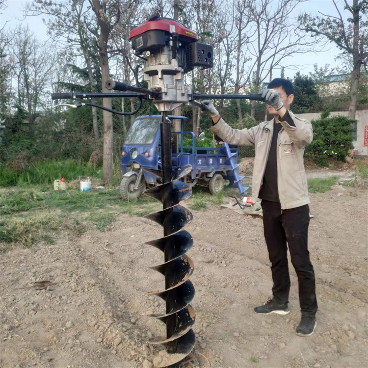 小蜜蜂光伏钻孔机山地太阳能灌注桩人工打孔机手持带架子钻电杆洞