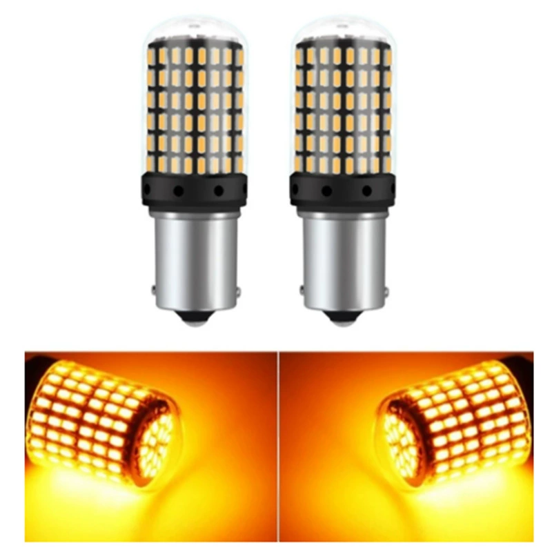 Автомобильный светодиодный стоп-сигнал 1156 1157 3014 144smd лампа анти-Строб Canbus выделить сигнал поворота