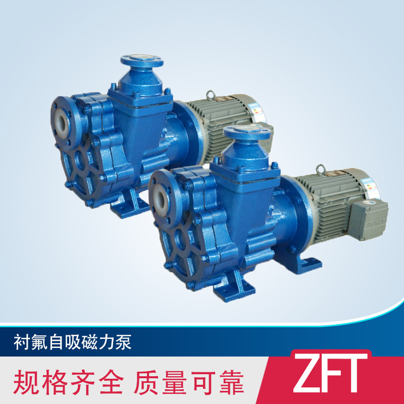 特氟龙ZFT氟塑料自吸磁力泵 化工氢氟酸输送泵 自吸式耐酸碱泵