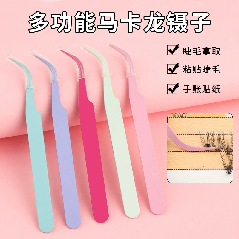 Пинцет для накладных ресниц из нержавеющей стали, пинцет для маникюра ручной работы, пинцет для накладных ресниц, заостренный зажим принцессы